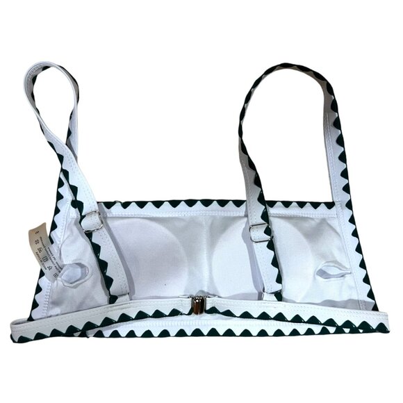 Floral Cheeky Bikini Sexy Swimsuit Green White Size Small NWOT - Picture 5 of 7